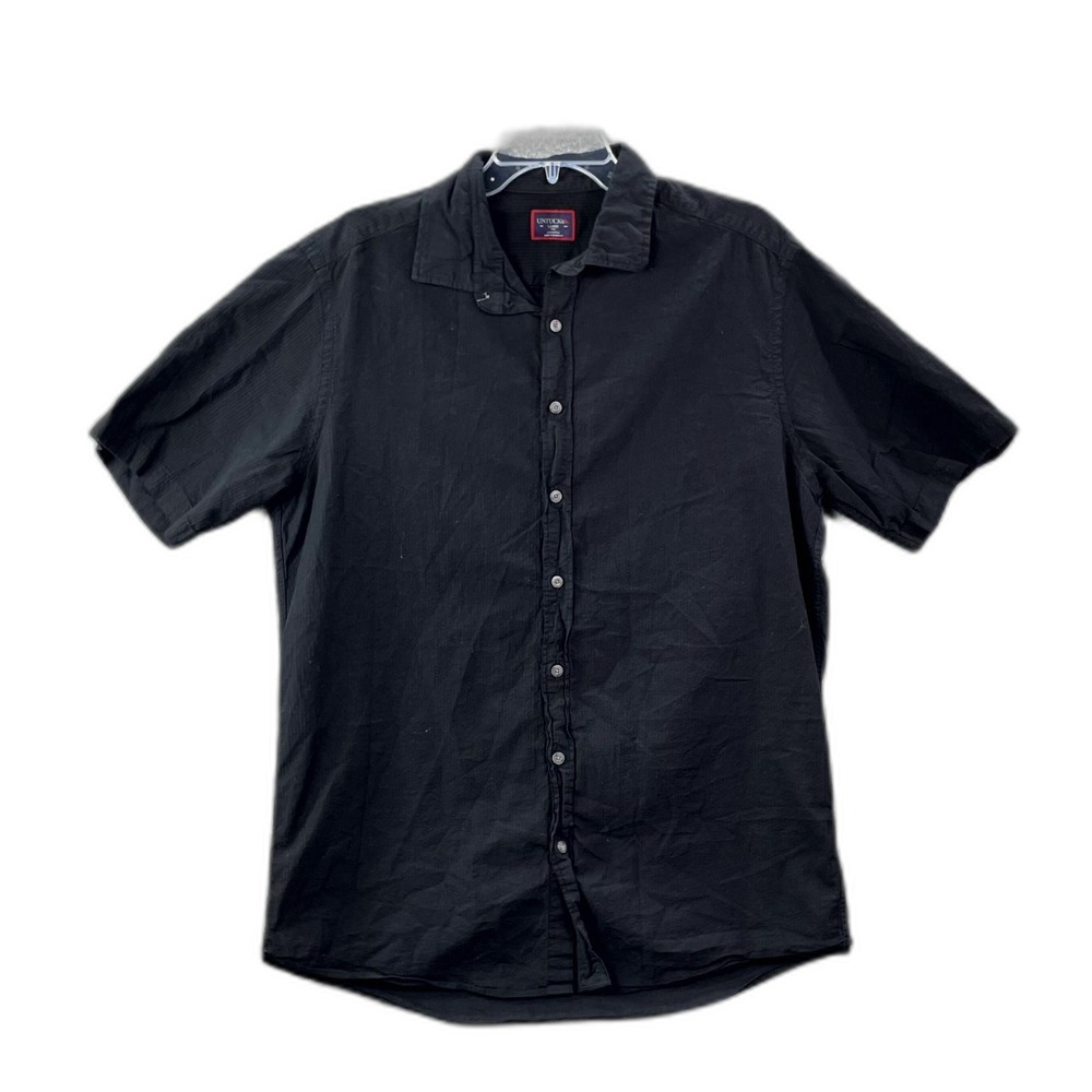Untuckit Pavao Shirt Mens Large Tall Short Sleeve Classic Preppy Coastal Office
